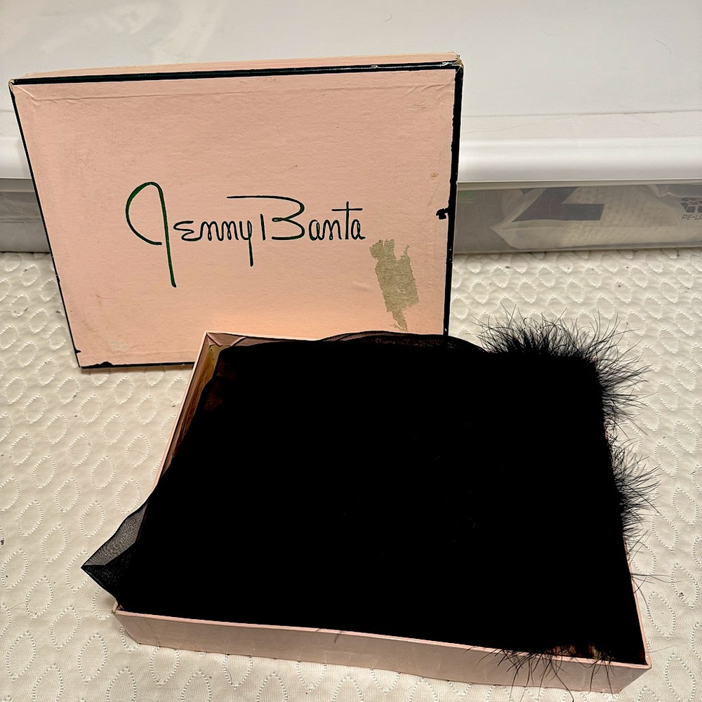Vintage Emily Wetherby Marabou Scarf
